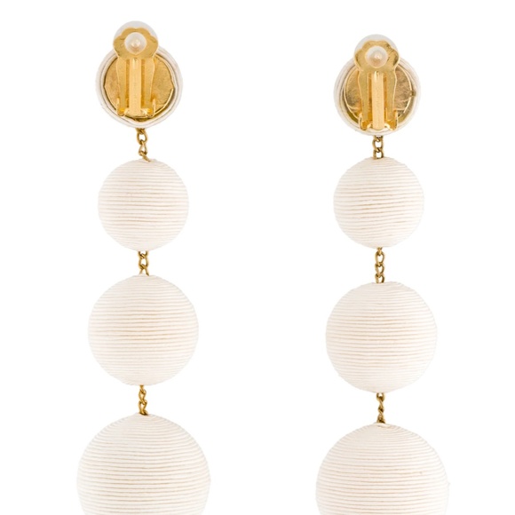 Rebecca de Ravenel Classic Soft White  Corded Four Drop Earrings - Picture 9 of 12